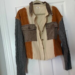 BKE Women's Multi-Tone Utility Jacket